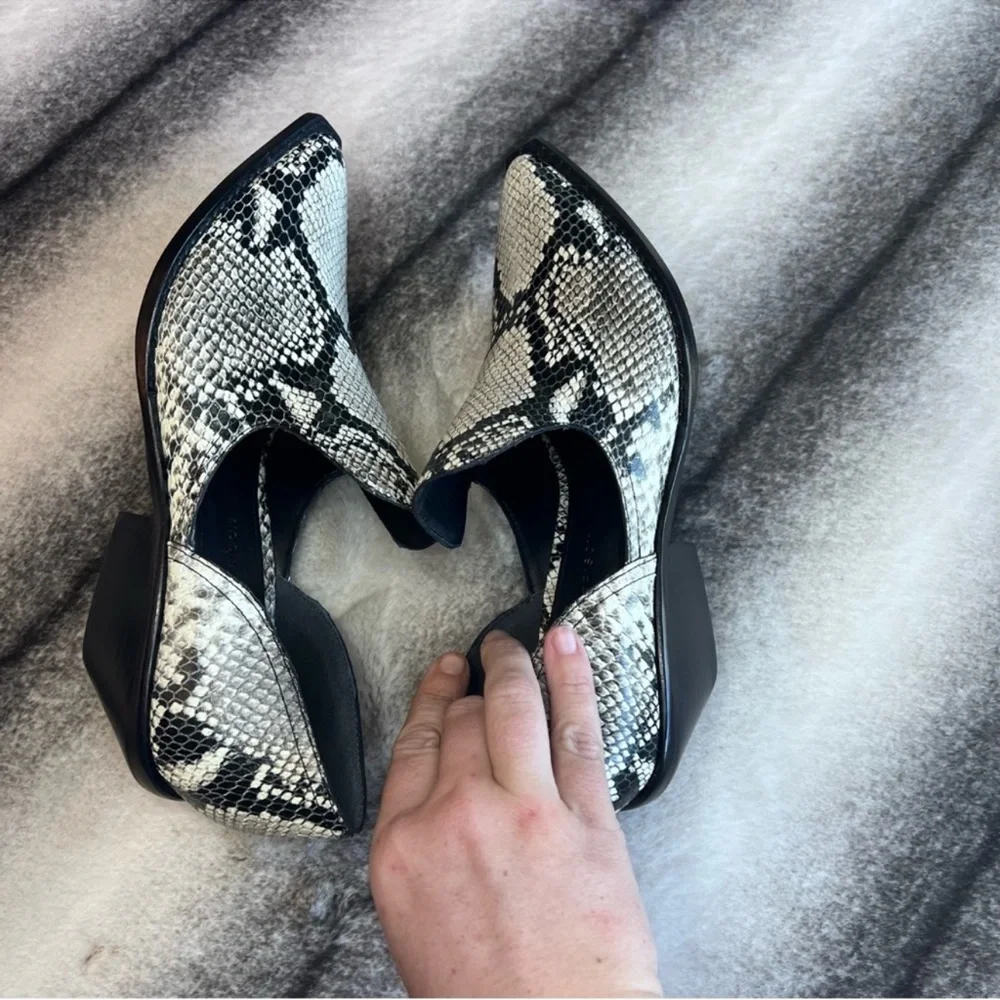 Sigerson Morrison Tabitha Snakeskin Print Cutout Bootie Boots